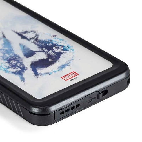 Marvel Avengers Blue Logo Galaxy S24 Waterproof Case